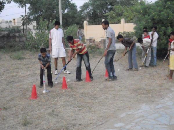 Children were taught basics of Hockey