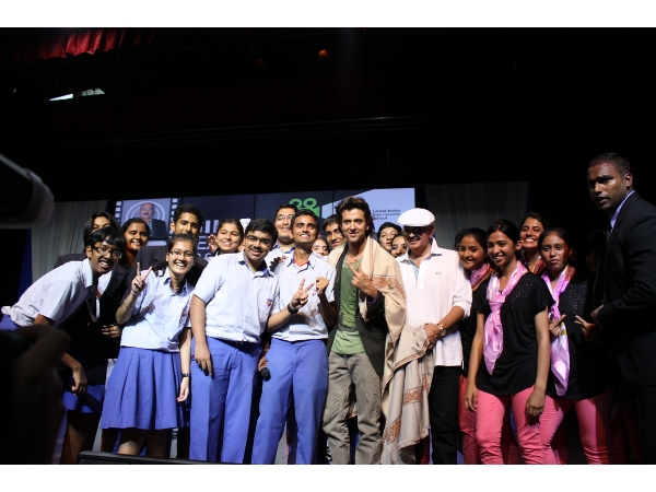 GIIS students with Hrithik Roshan at GIIS Leadership Lecture Series