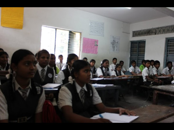 Students at the school in their regular classes