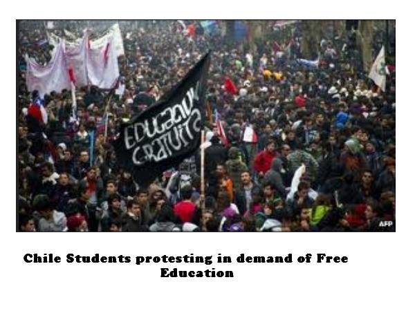 Students Protest on Demand of Free education
