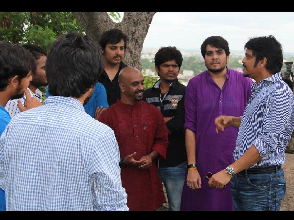 AISFM president Akkineni Nagarjuna with the students