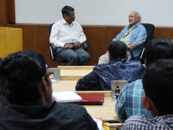 Dr Thomas Kailath in conversation with Mr G Vijaya Raghavan at Asian School of Business