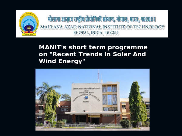 MANIT's short term training programme MANIT's short term training programme