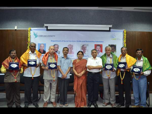 Veteran photojournalists felicitated at CMR University