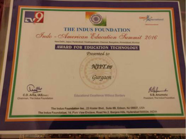NIIT.tv wins ‘Education Technology' award NIIT.tv wins ‘Education Technology' award
