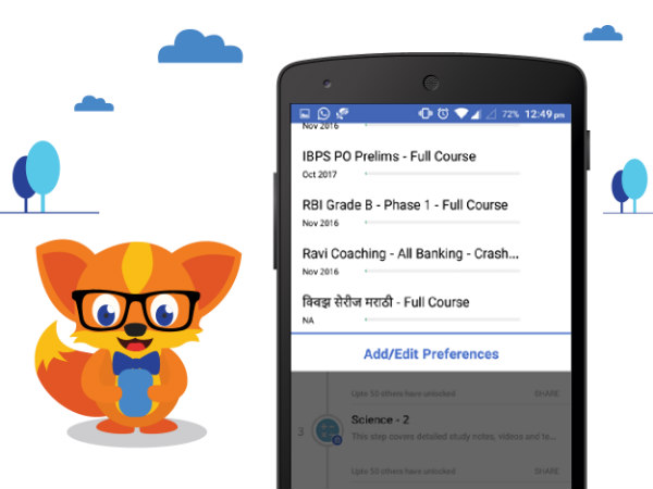 3. Wide Variety of exam related Content including study materials, videos, practice tests and mock tests from top publishers