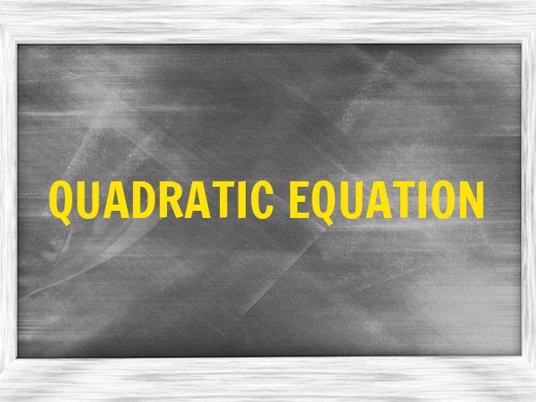 8. Quadratic Equation