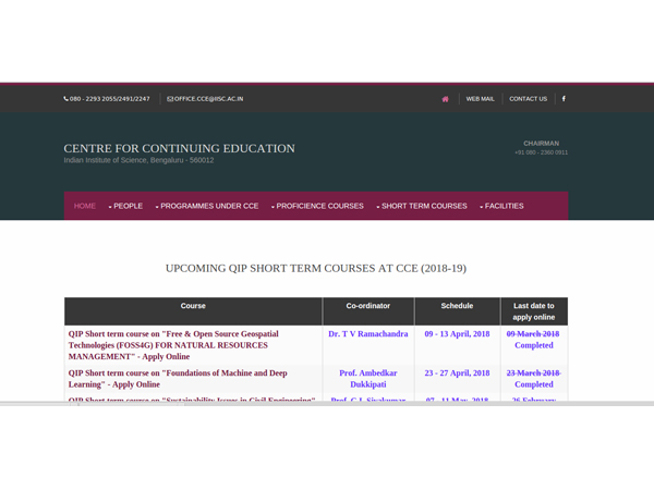 Science Courses From Indian Institute Of Science