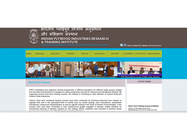 Courses On Plywood Manufacturing From Indian Plywood Industries Research And Training Institute