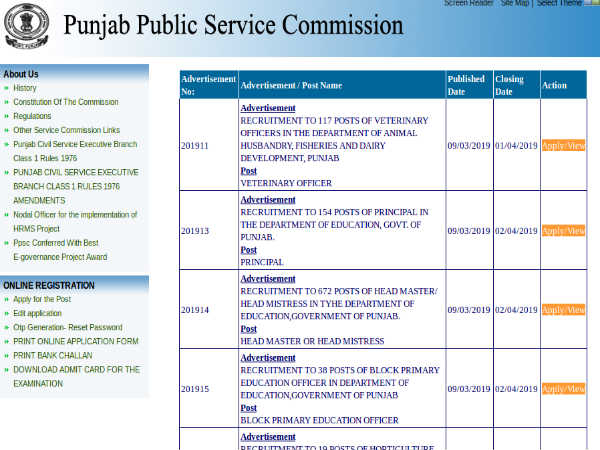 PPSC Recruitment 2019: Apply Online For 864 Principal, Head Master And Education Officer Posts - Careerindia PPSC Recruitment 2019: Apply Online For 864 Principal, Head Master And Education Officer Posts - Careerindia