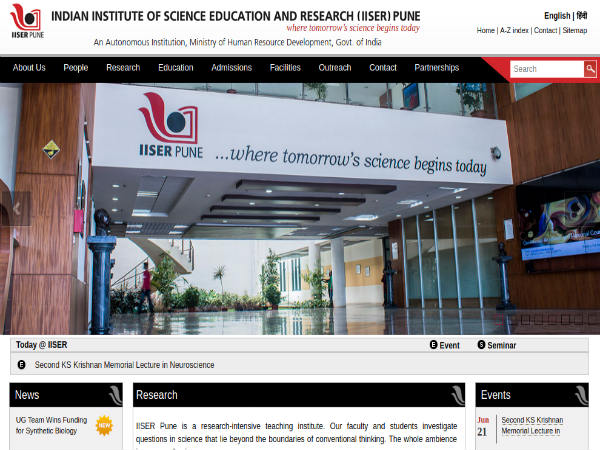 Indian Institutes of Science Education and Research (IISER), Pune