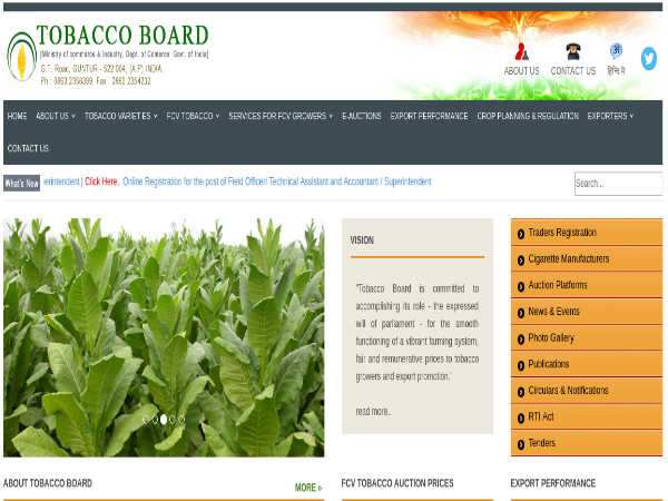Image result for Apply for Field Officers & Accountants posts in Tobacco Board Recruitment