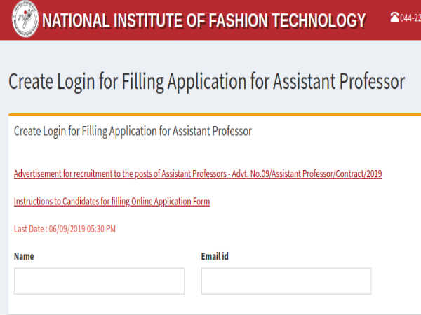 NIFT Recruitment 2019: Asst. Professors NIFT Recruitment 2019: Asst. Professors