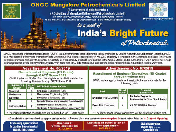 ONGC Recruitment 2019: 22 Vacancies ONGC Recruitment 2019: 22 Vacancies