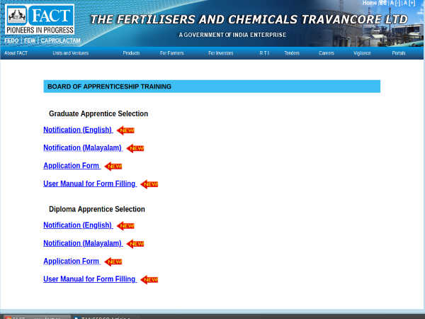 FACT Recruitment: 81 Apprentices FACT Recruitment: 81 Apprentices