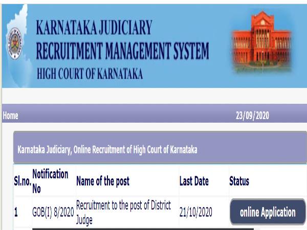 Karnataka High Court Recruitment 2020 Karnataka High Court Recruitment 2020