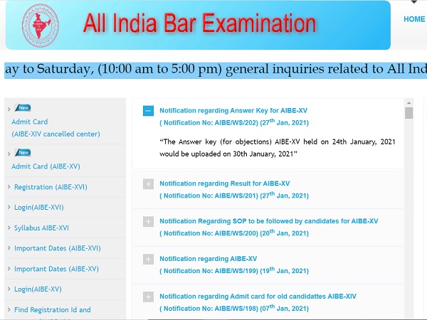 AIBE Answer Key 2020 Details AIBE Answer Key 2020 Details