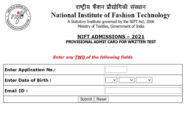 NIFT Admit Card 2021 Released NIFT Admit Card 2021 Released