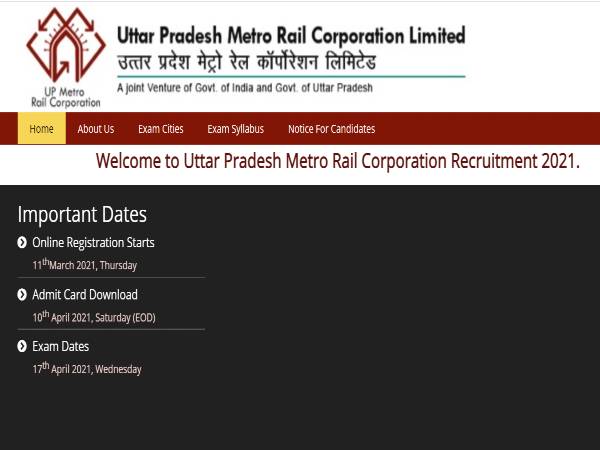 UP Metro Rail Recruitment 2021 For 292 Executive And Non-Executive Jobs In UPMRCL Careers Online - Vimarsana News