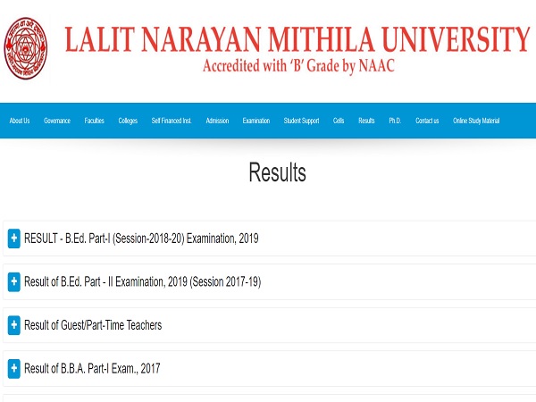 Lalit Narayan Mithila University Result 2021 Lalit Narayan Mithila University Result 2021