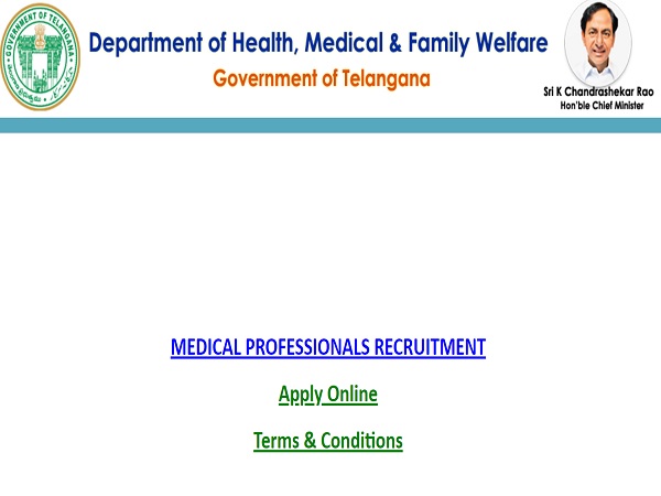Telangana To Recruit 50000 MBBS And Nurse Jobs Telangana To Recruit 50000 MBBS And Nurse Jobs