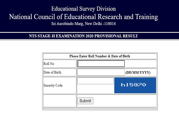 NTSE Result 2020 Declared NTSE Result 2020 Declared