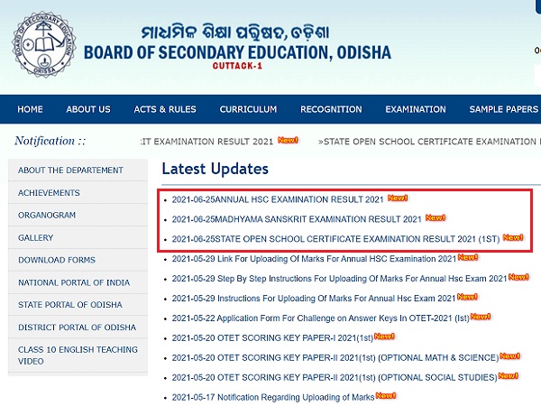 Odisha Madhyama Result 2021 Declared Odisha Madhyama Result 2021 Declared