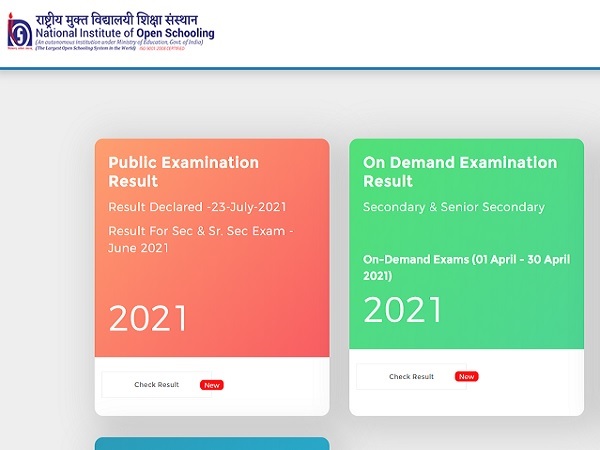 NIOS Result 2021 10th 12th Declared NIOS Result 2021 10th 12th Declared