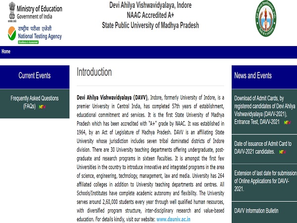 DAVV Admit Card 2021 Released DAVV Admit Card 2021 Released