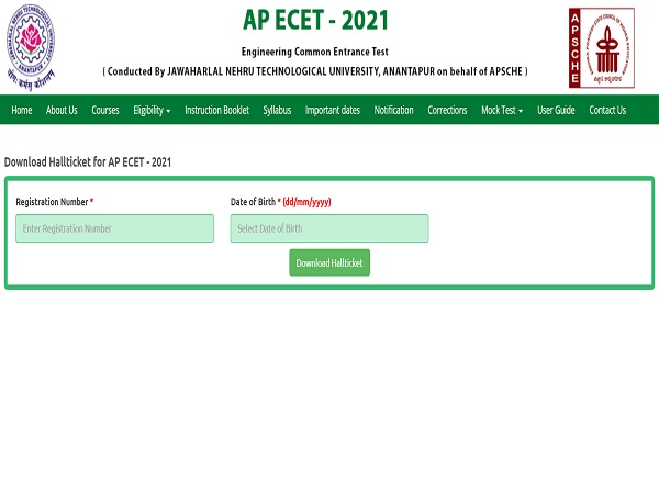 AP ECET Hall Ticket Download 2021 Link AP ECET Hall Ticket Download 2021 Link