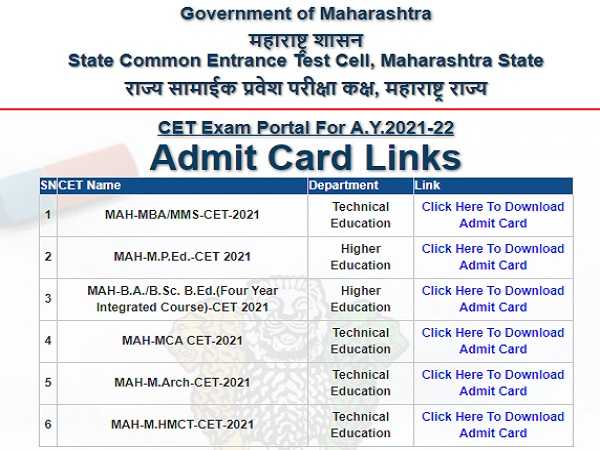MHT CET Admit Card 2021 Released, Check Here MHT CET Admit Card 2021 Released, Check Here