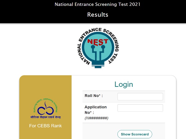 NEST Result 2021 Declared NEST Result 2021 Declared