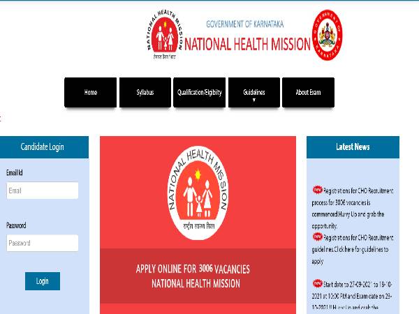 NHM Karnataka CHO Recruitment 2021: 3,006 posts NHM Karnataka CHO Recruitment 2021: 3,006 posts