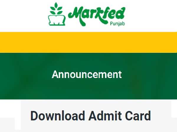 Punjab MARKFED Admit Card 2021 Released, Here’s How To Download
