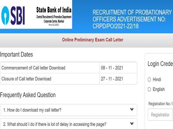 SBI PO Prelims Admit Card 2021 Released SBI PO Prelims Admit Card 2021 Released