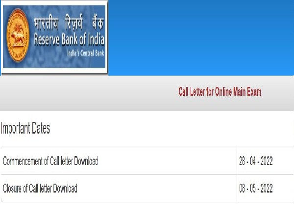 RBI Assistant Main Admit Card 2022 Released RBI Assistant Main Admit Card 2022 Released