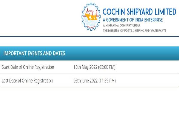 CSL Vacancy Notification Released for 261 Workmen CSL Vacancy Notification Released for 261 Workmen