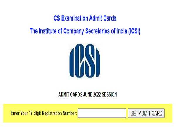 ICSI CS Admit Card 2022 Released For June Exam ICSI CS Admit Card 2022 Released For June Exam