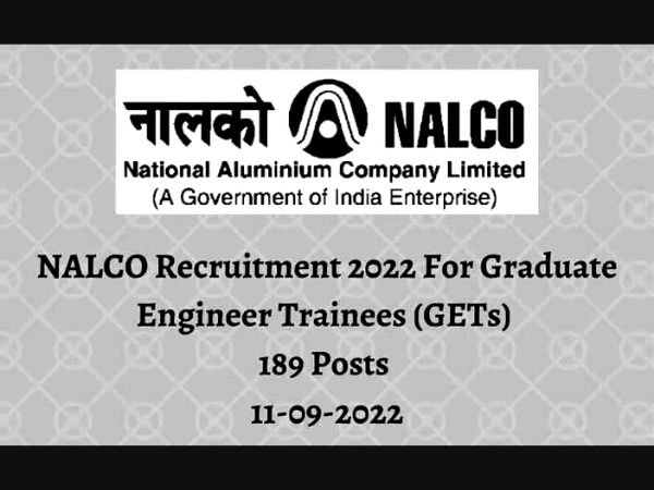 नाल्को इंडिया भर्ती 2022: आवेदन शुरू हो गए हैं नाल्को इंडिया भर्ती 2022: आवेदन शुरू हो गए हैं
